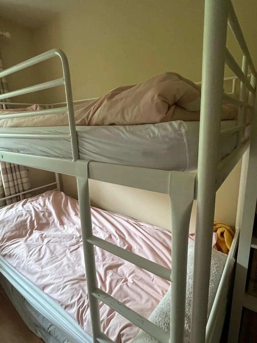 Cream steel bunk beds - Image 3