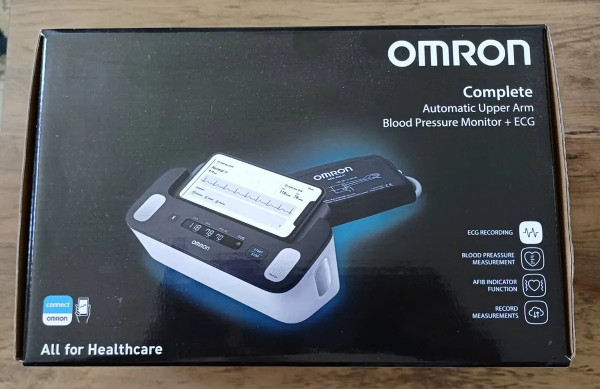 Omron complete Upper Arm Blood Pressure Monitor an - Image 1
