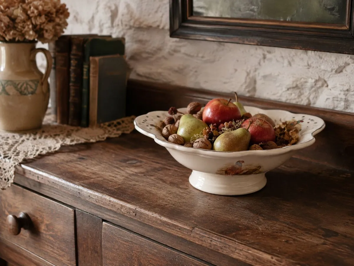 antique vintage pheasant dresser dish plate - Image 1
