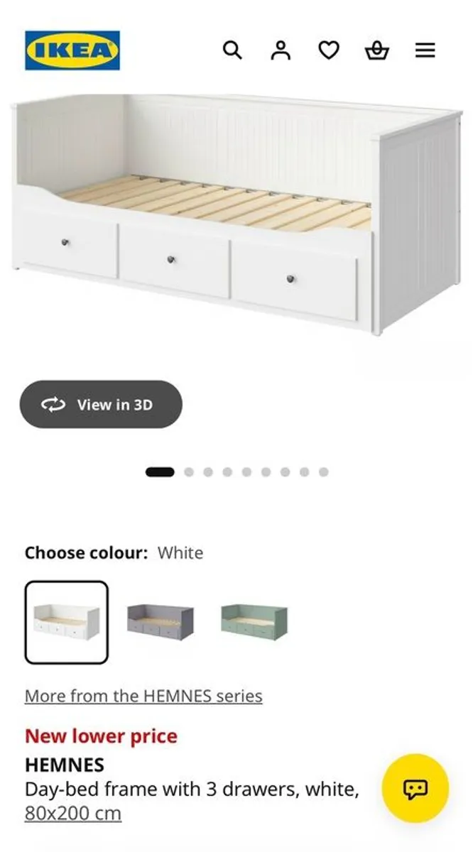 IKEA HEMNES Day-bed frame with 3 drawers (2 mattresses included) - Image 1