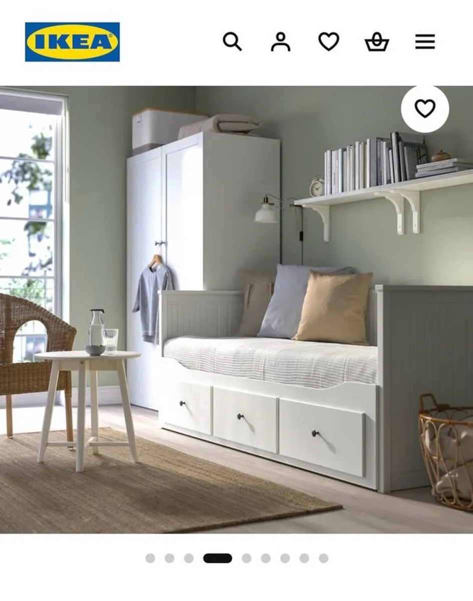 IKEA HEMNES Day-bed frame with 3 drawers (2 mattresses included) - Image 3