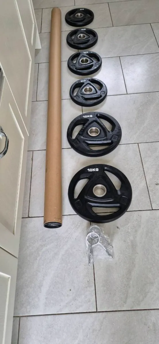 Brand new olympic tri grip weight lifting set A - Image 1