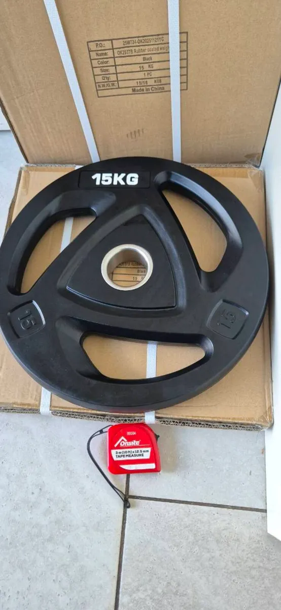 Brand new olympic tri grip weight set - Image 4