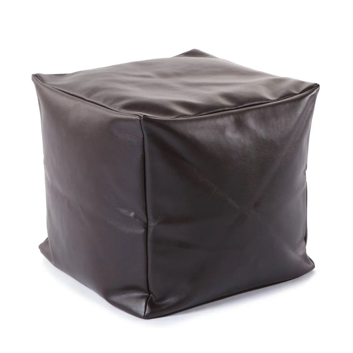 Bean Bag Cover Ottoman Footstool Brown - Image 4