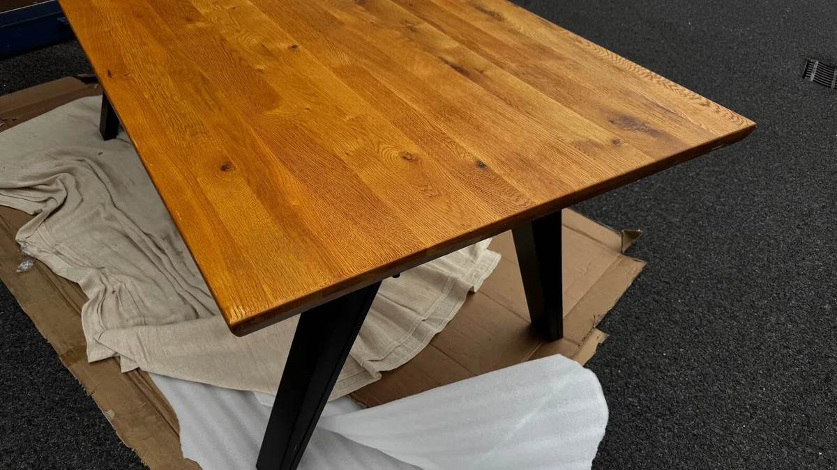 210cm Dining Table Ex Display Like New - Image 2