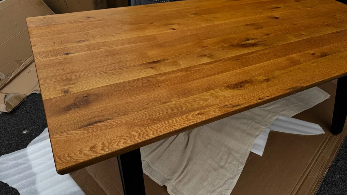 210cm Dining Table Ex Display Like New - Image 3