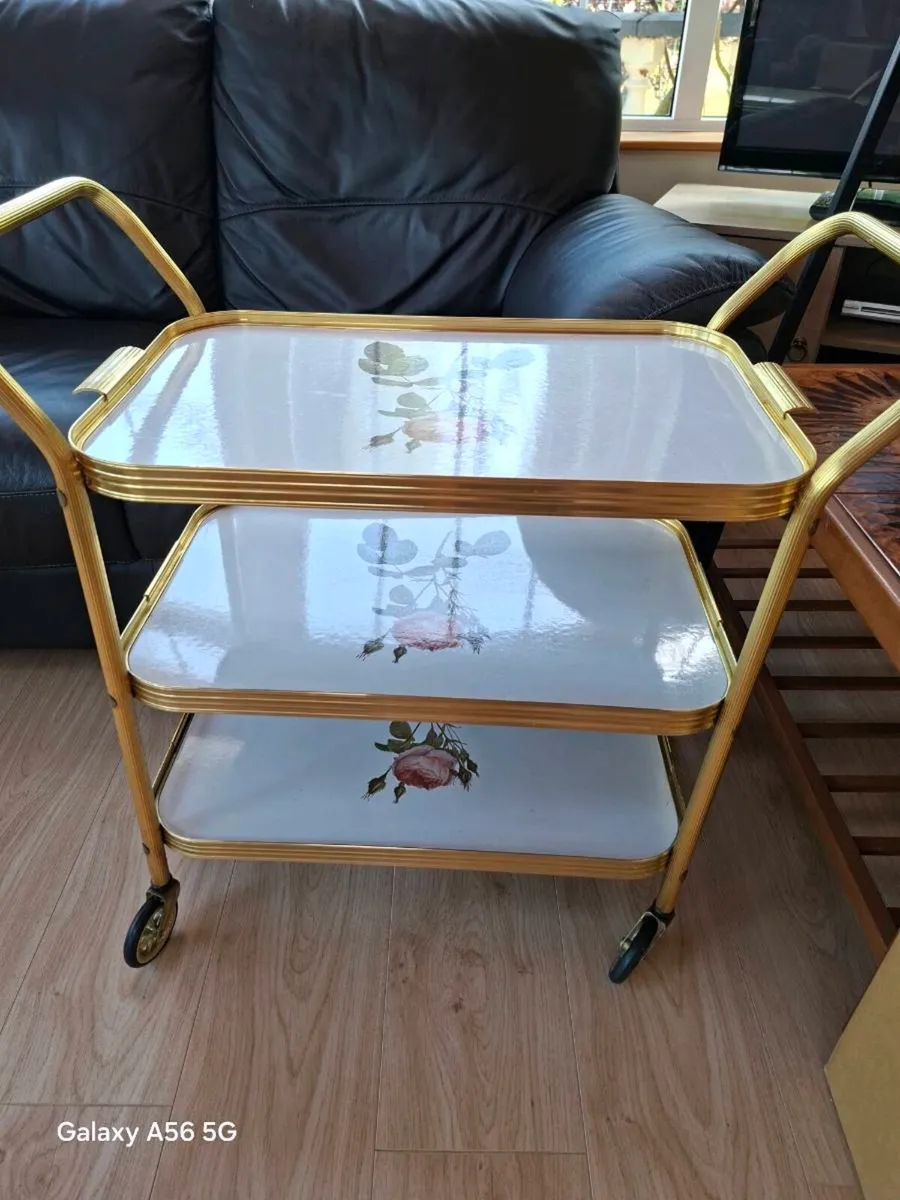 Vintage serving trolley - Image 2
