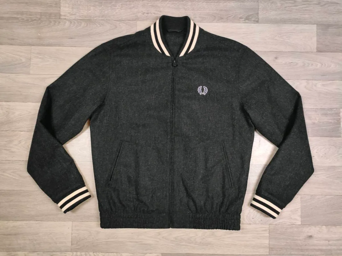 Fred Perry Wool Destroyer Bomber Jacket Mens M - Image 1