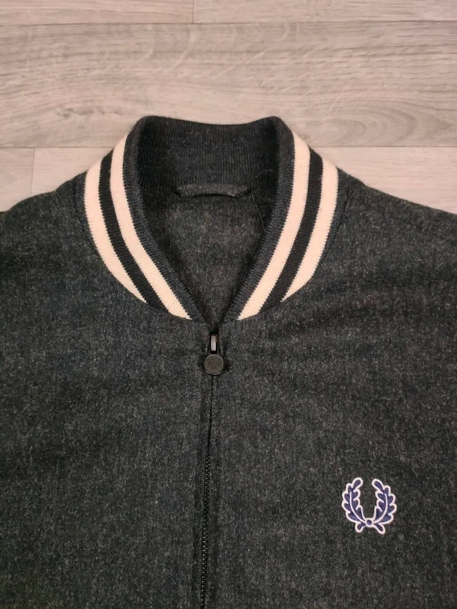 Fred Perry Wool Destroyer Bomber Jacket Mens M - Image 3