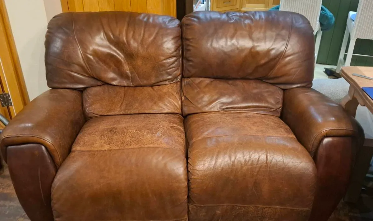 Leather reclining sofa Free to take away