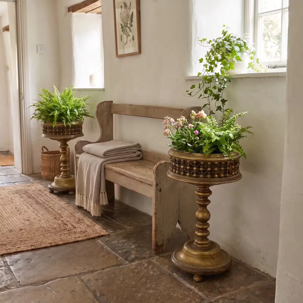 Nice old pair of plant tables .. - Image 1