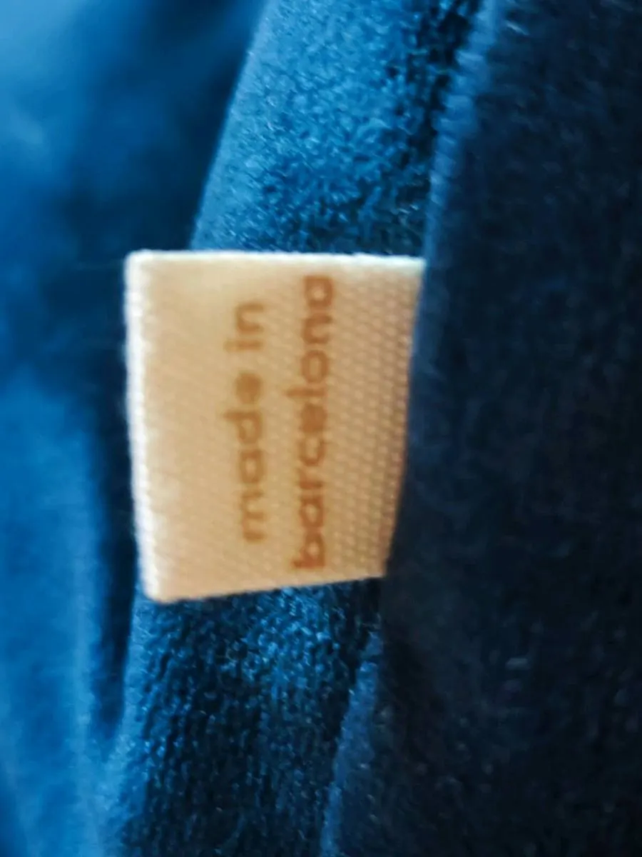Nobodinoz Designer Blue Velvet Bean Bag - Image 2