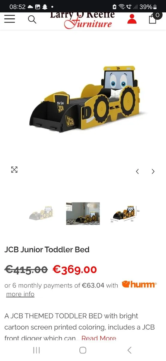 Jcb toddler bed - Image 2