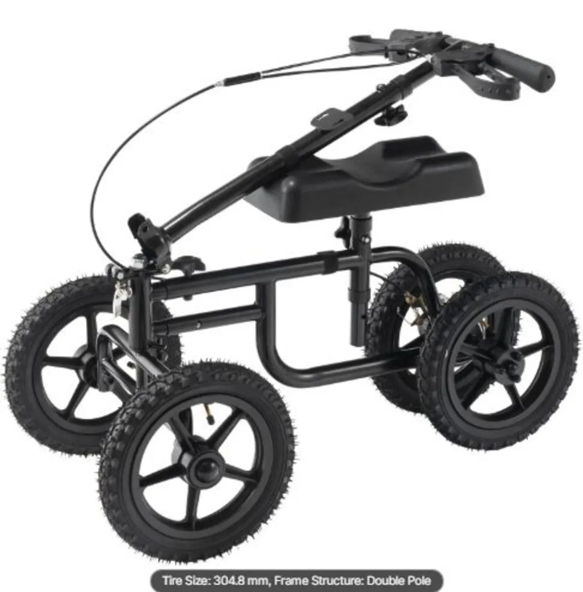 Folding Knee Scooter, Carbon Steel Steerable Knee - Image 4
