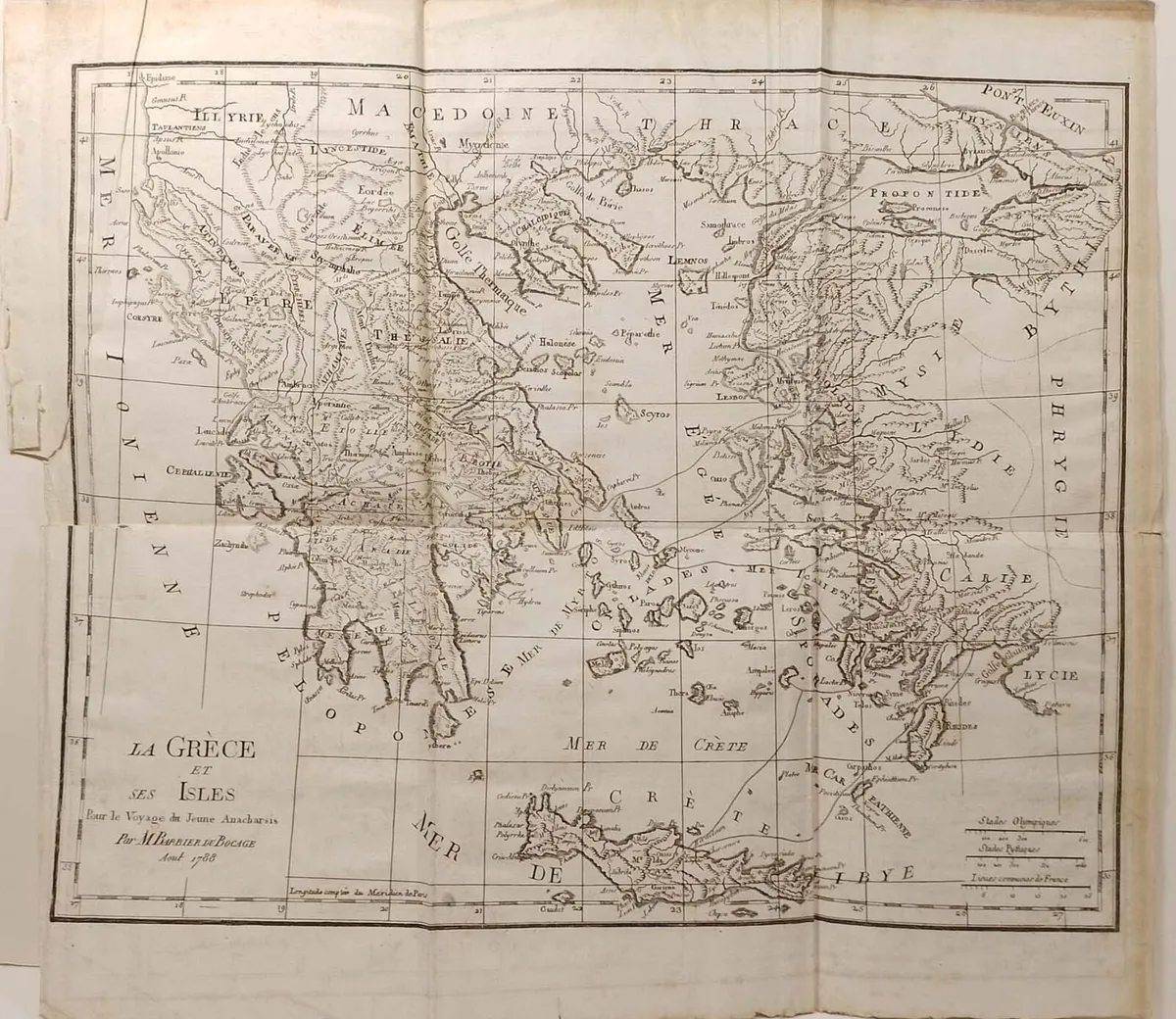 La Grece et ses Isles Antique Map 1790 - Image 2