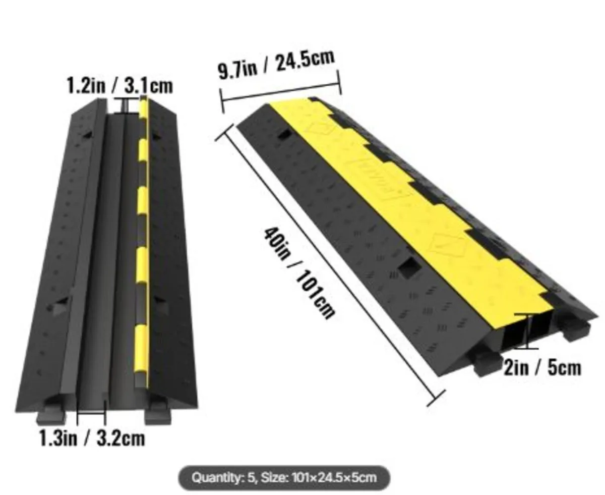 Cable Protector Ramp 101x24.5x5 cm , 5 Packs 2 - Image 3