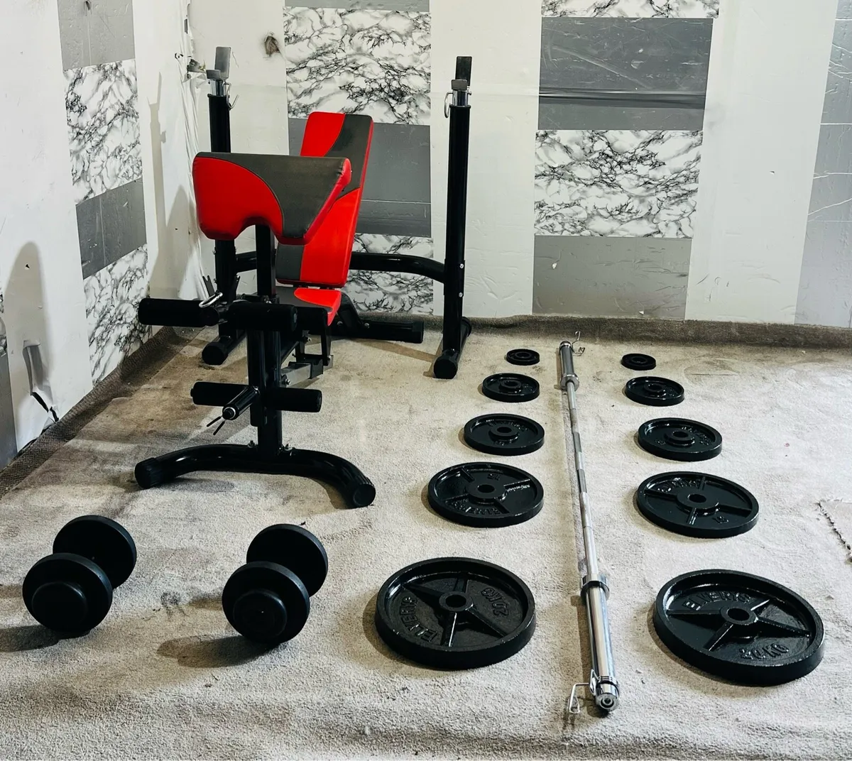 USF OLYMPIC BENCH WEIGHTS DUMBBELLS BARBELL - Image 4