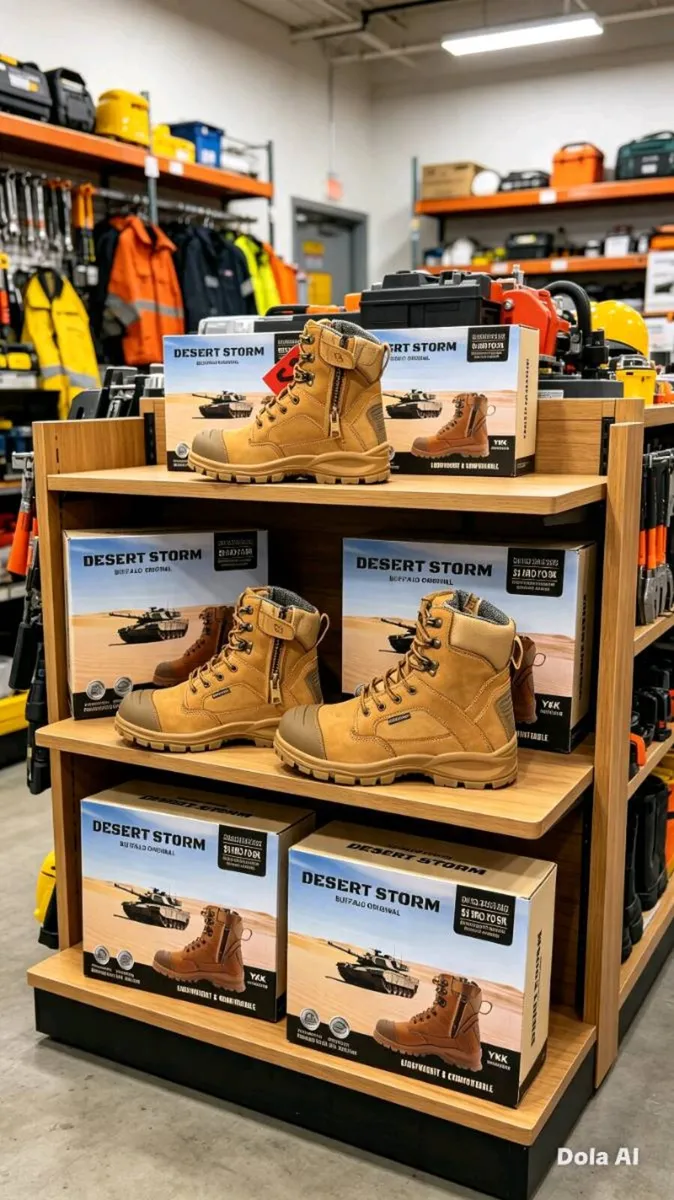 Desert Storm S3 Zip Work Boots all sizes - Image 1