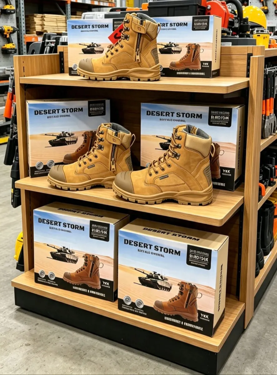 Desert Storm S3 Zip Work Boots all sizes - Image 1