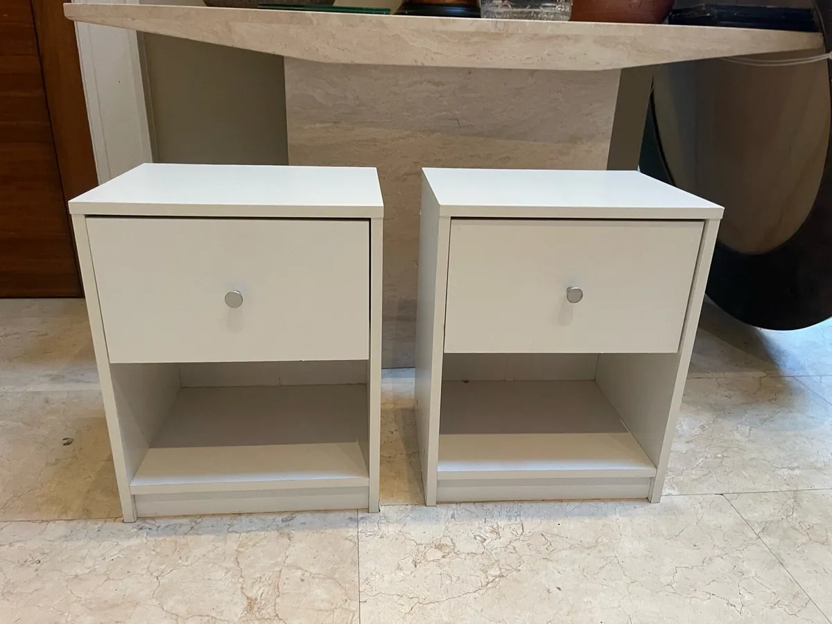 Matching Pair Of White Lockers - Nightstands - Image 1