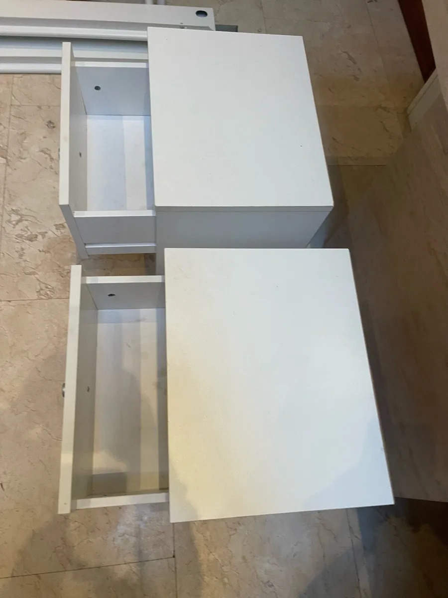 Matching Pair Of White Lockers - Nightstands - Image 2