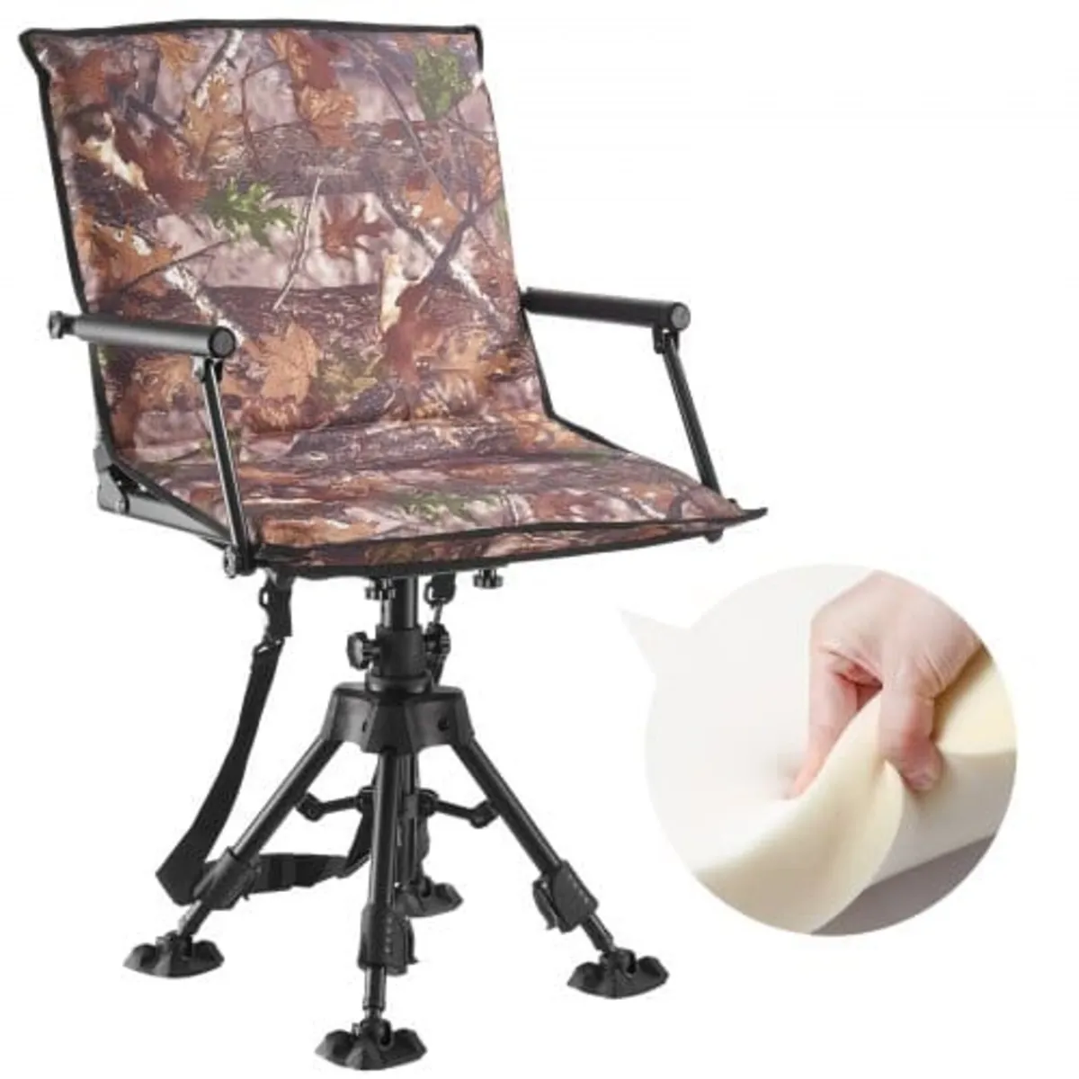 Hunting Chair, 360° Silent Swivel, Foldable Portab - Image 1