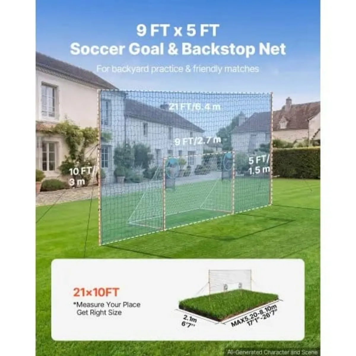 Soccer Goal 2.72 x 1.51 m Soccer Goal for Backyard - Image 4