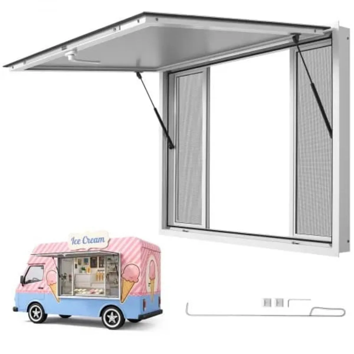 Concession Window 1220x915mm Aluminum Alloy Frame - Image 1