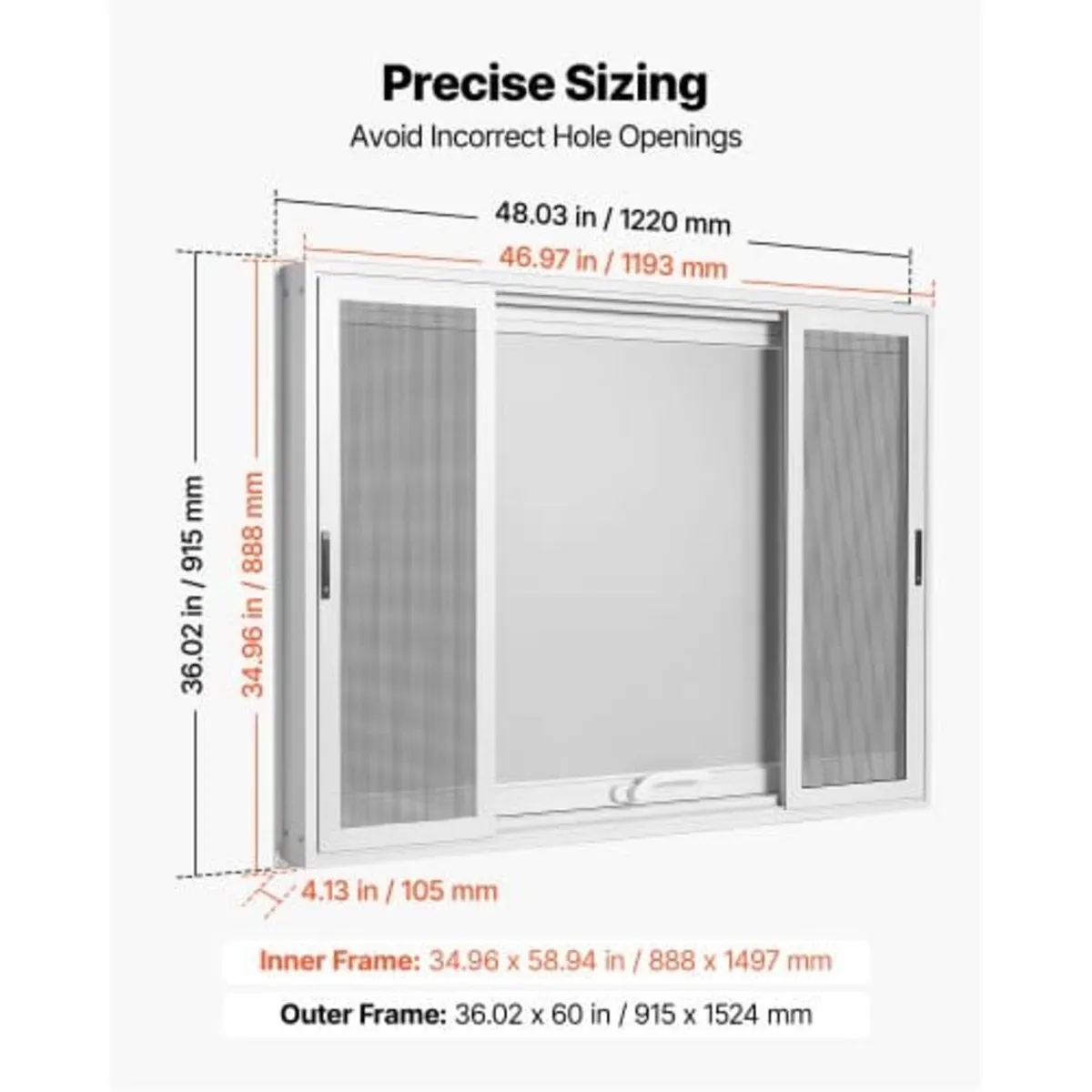 Concession Window 1220x915mm Aluminum Alloy Frame - Image 2
