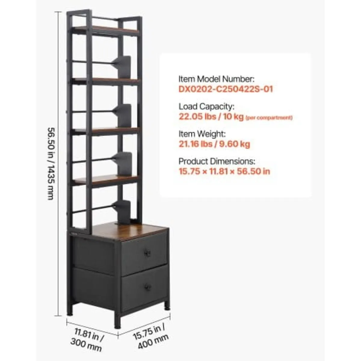 Media Storage Cabinet, 4-Shelf DVD Shelf Organizer - Image 3