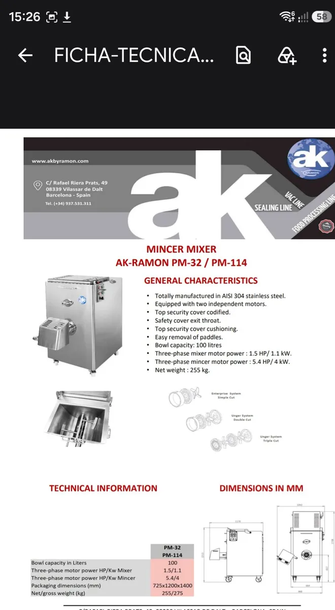 MIXER GRINDER – MODEL: AK RAMON PM-114/100

/BUTCH - Image 1