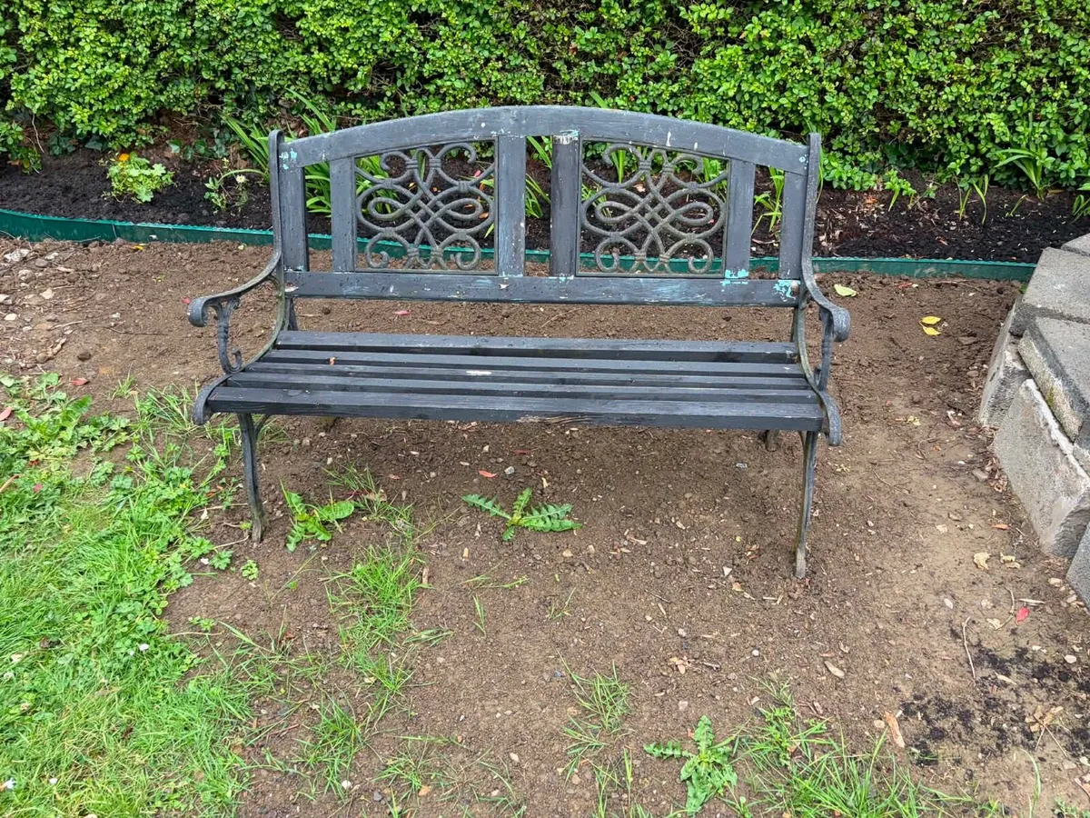 cast iron bench