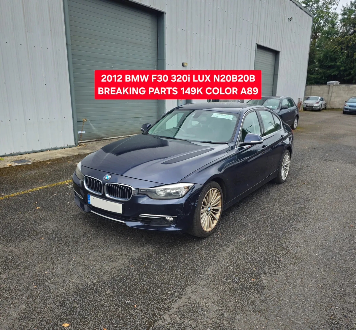 2012 BMW F30 320i LUXURY N20B20B A89 BREAKING - Image 4