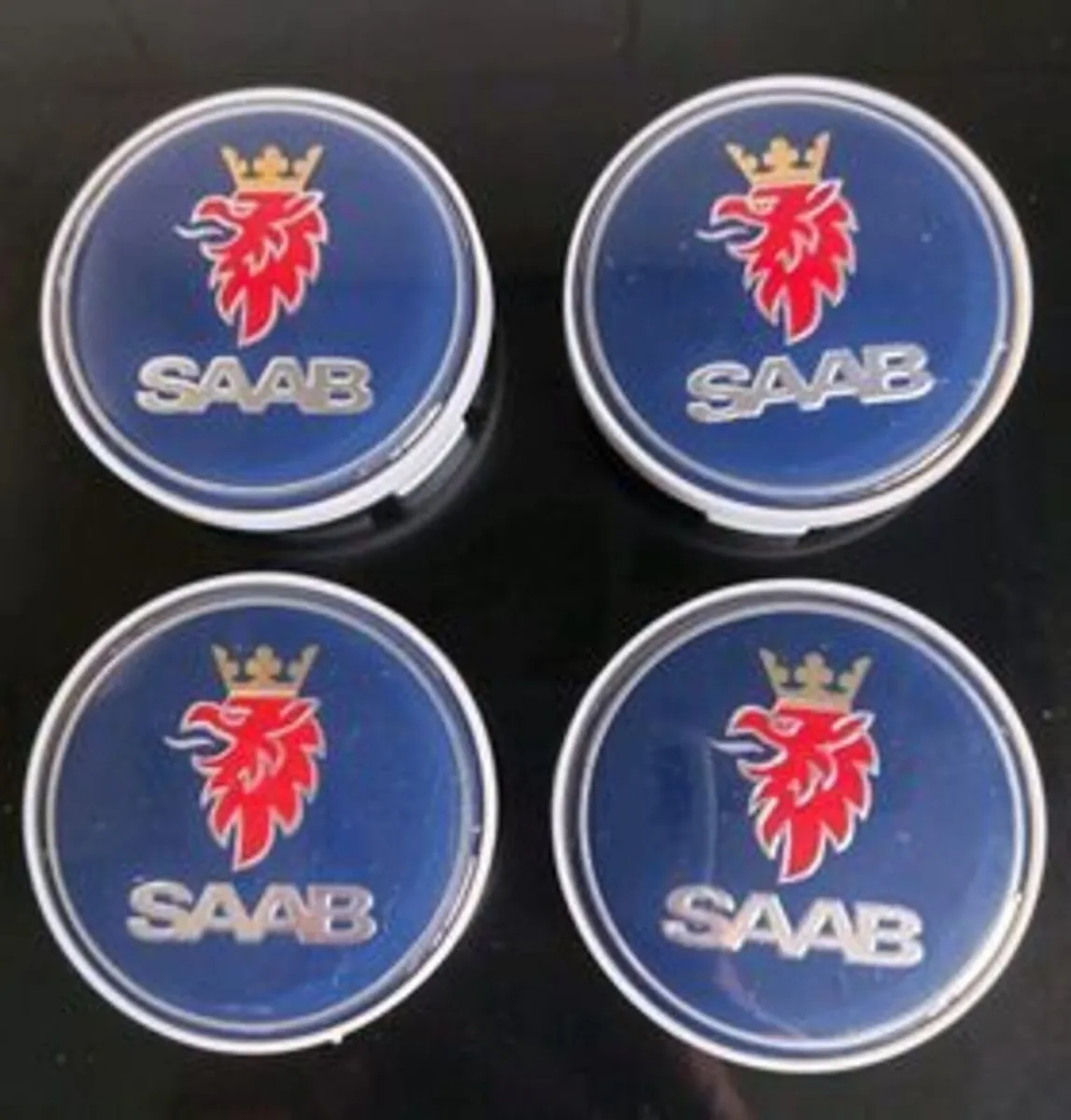 4 x Saab Centre Caps - Free Post - Image 1