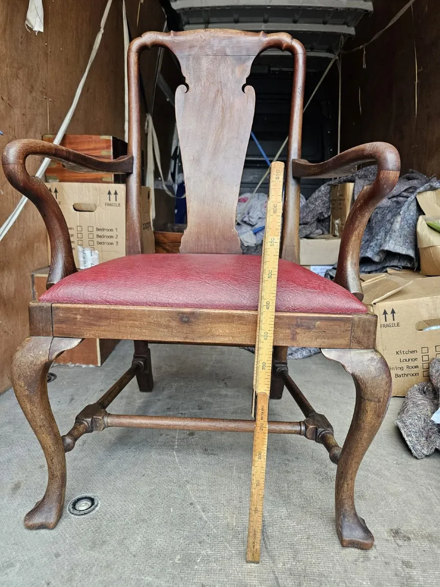 Antique mahogany dining chairs - Image 1