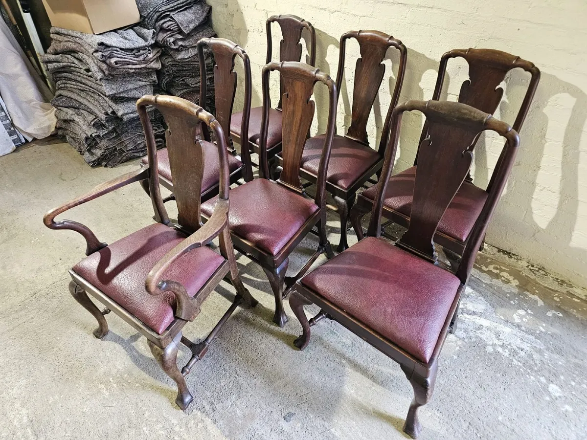 Antique mahogany dining chairs - Image 4