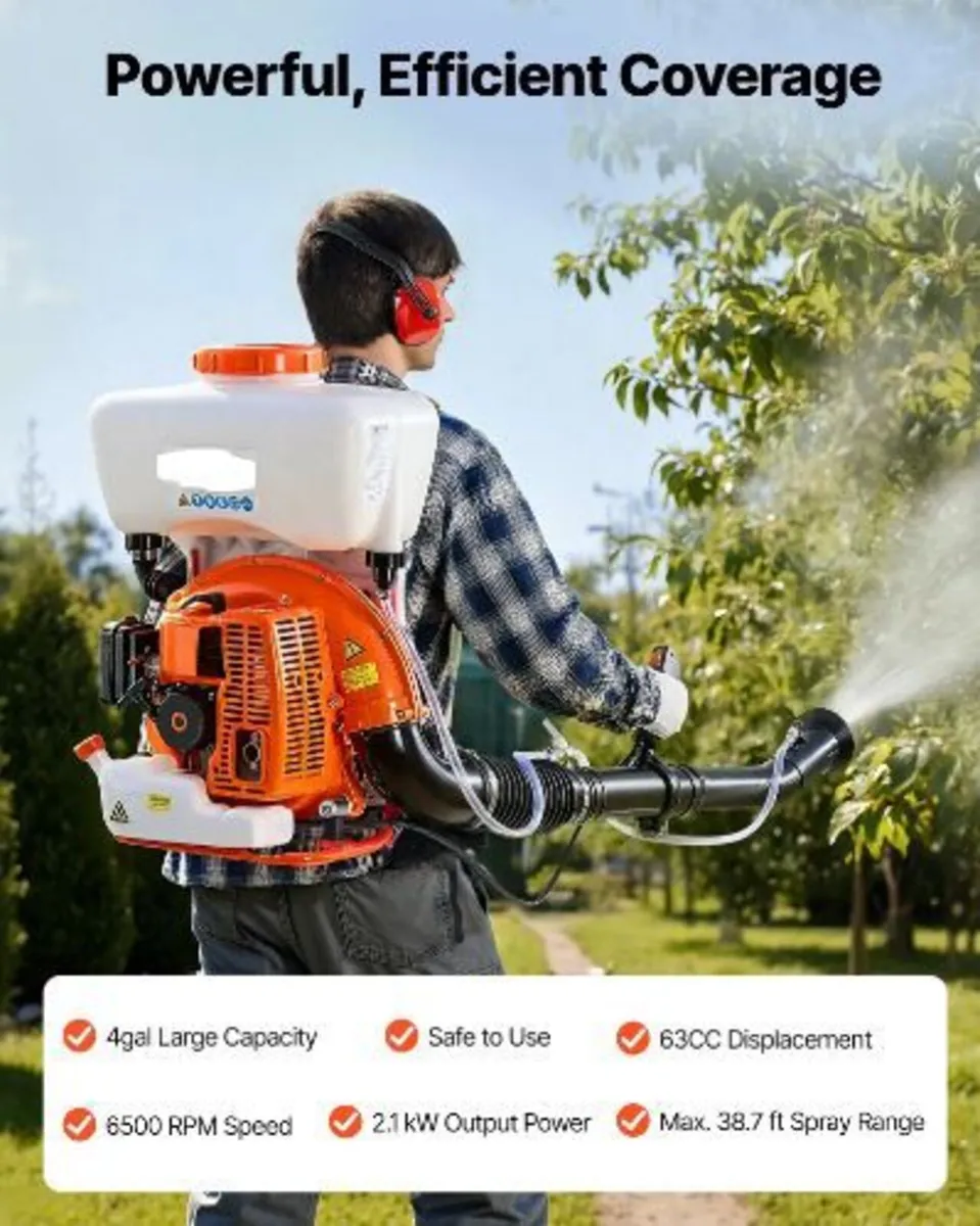 Backpack Fogger Sprayer, 63CC 3HP Engine - Image 3