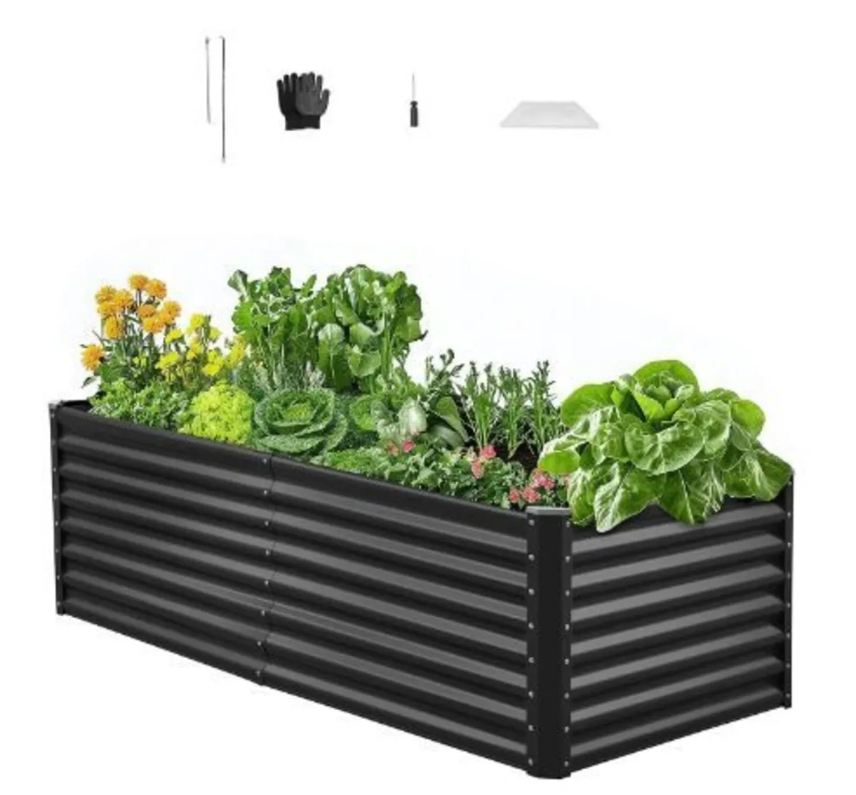 Metal Raised Garden Bed, 1.8 x 0.9 x 0.6 m Outdoor - Image 4