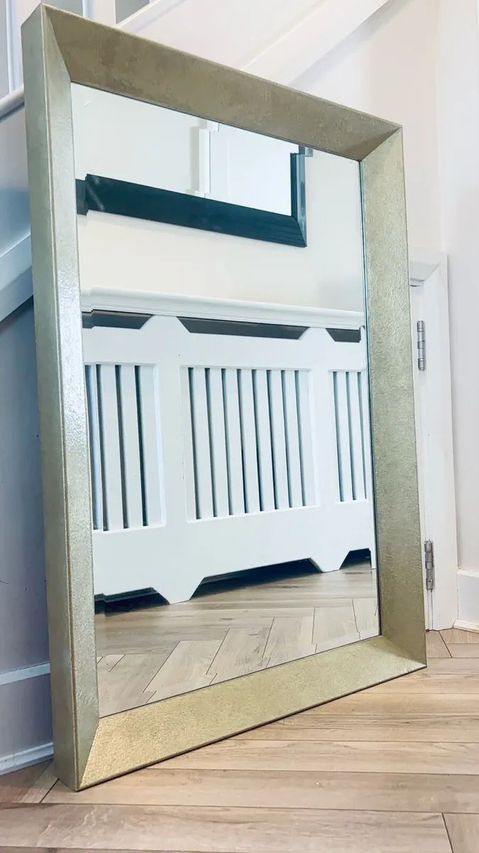 Bespoke champagne gold statement mirror-bevelled - Image 1