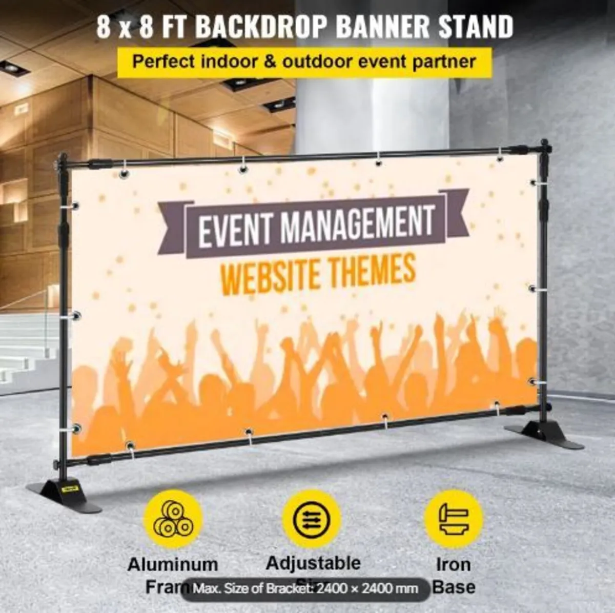 243.8 cm Backdrop Banner Stand Step - Image 4