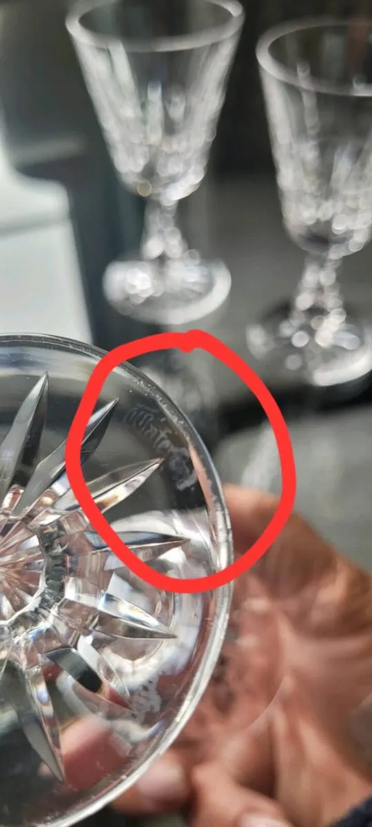 Waterford crystal claret glasses x 4 - Image 4