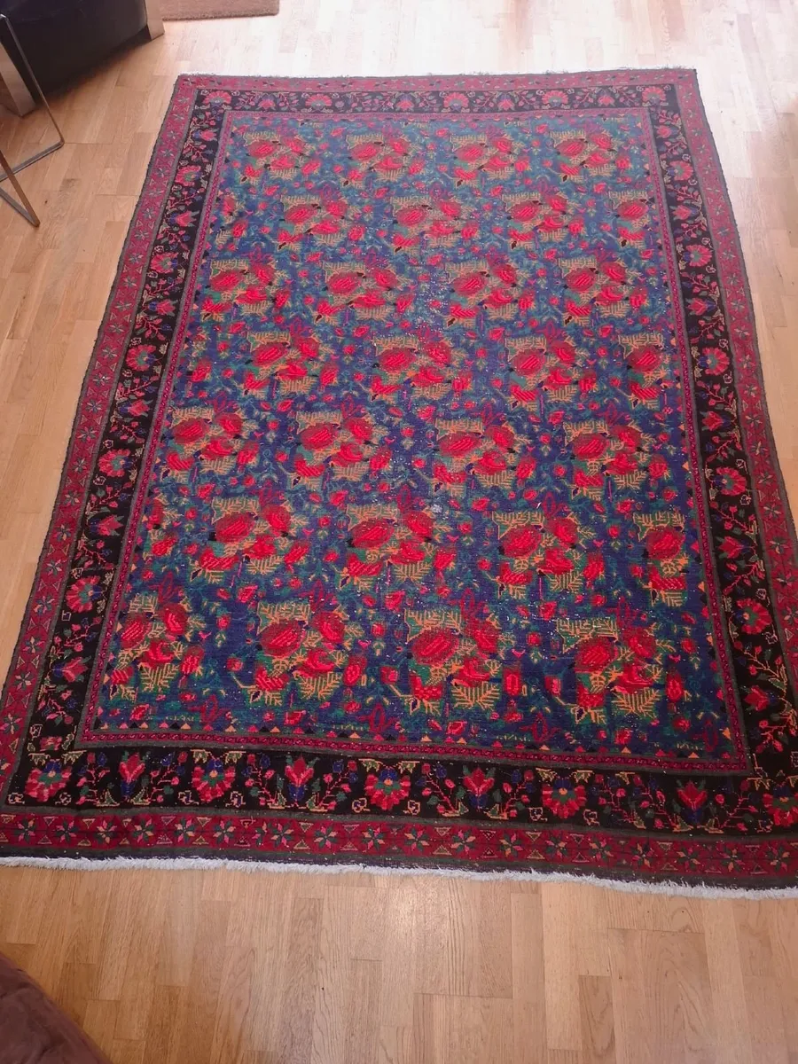 Unusual Mid Century Handmade Irish Rug - Image 1
