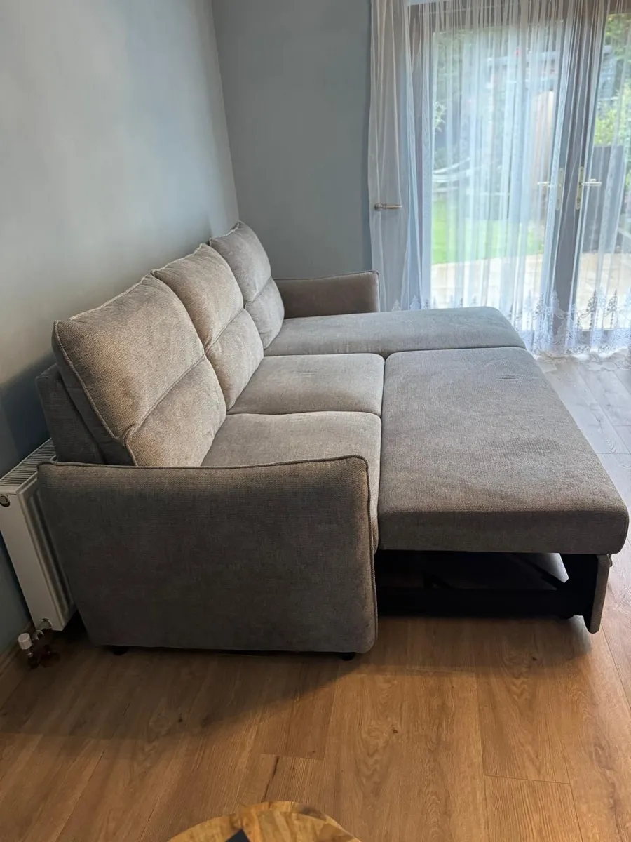 Grey Reversible Corner Sofa Bed with Storage - Image 3
