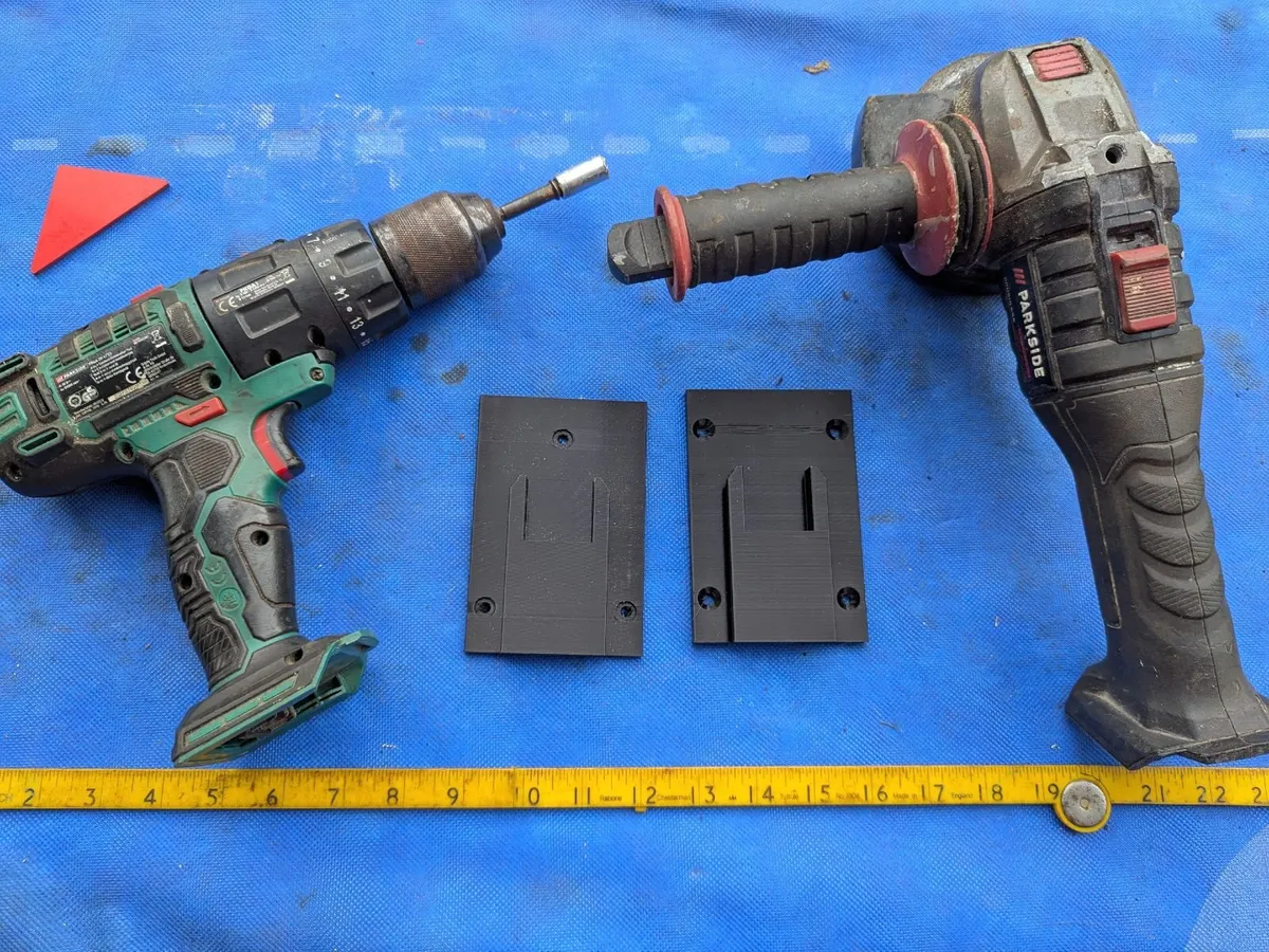 2 Wall Mounting Brackets for Parkside Tools - Image 1