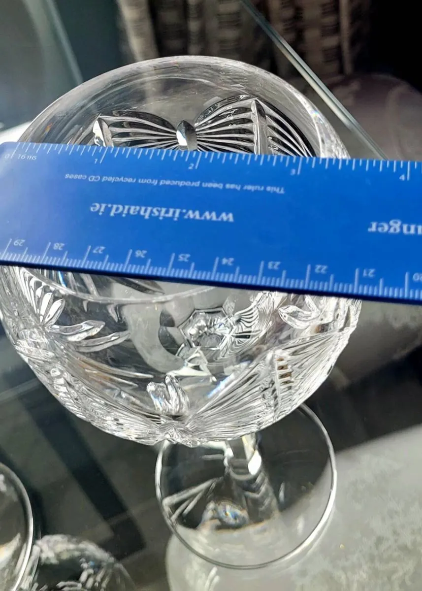 Waterford crystal pair of balloon wine goblets - Image 3