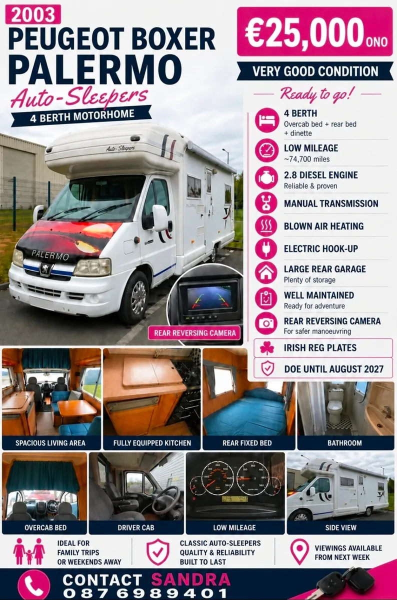 2003 Auto Sleeper Peugeot Campervan - Image 1