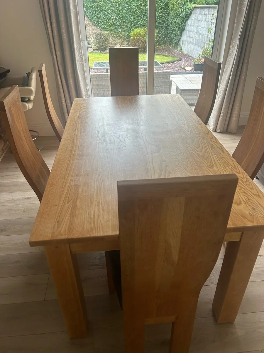 6 Oak dining chairs - Image 2
