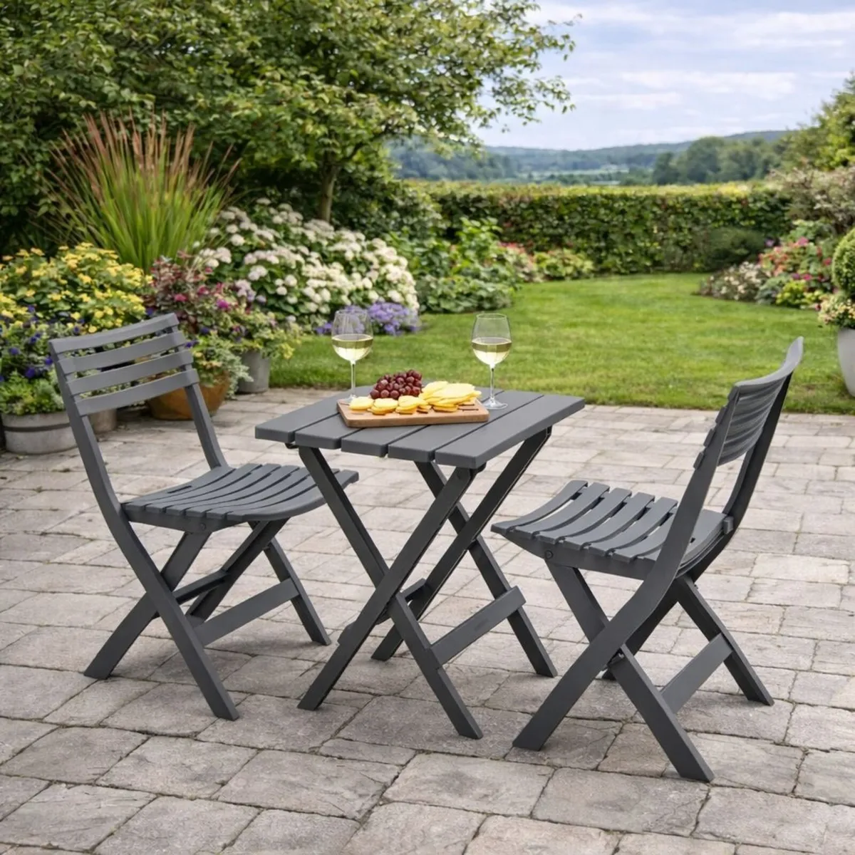 SALE ON 🏕️  PORTABLE FOLDING TABLE & 2 Chairs - Image 1