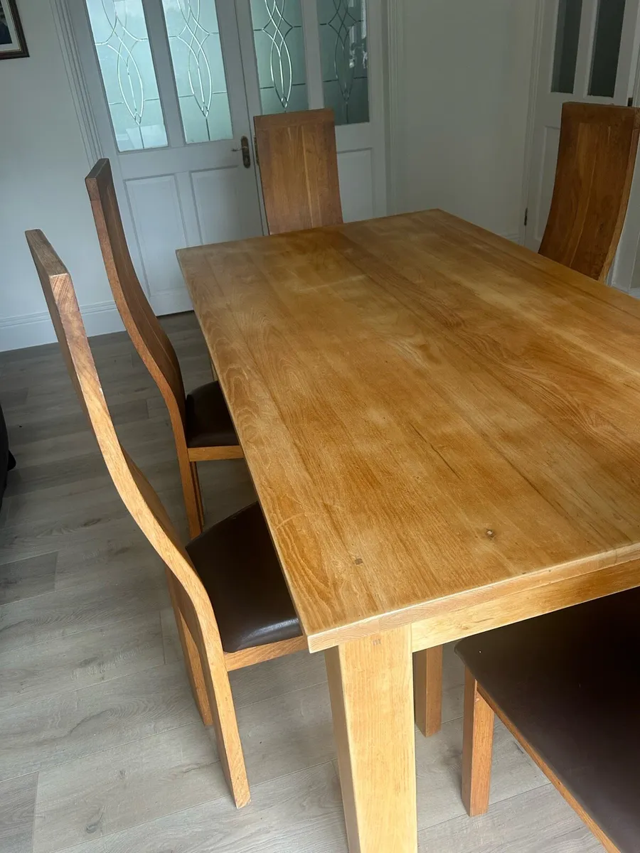 6 Oak dining chairs - Image 3