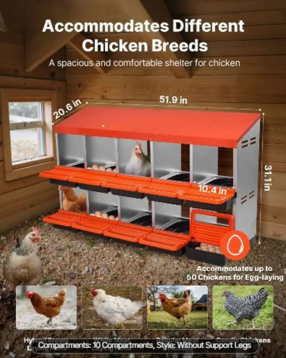 2 Tiers Chicken Nesting Boxes - Image 3